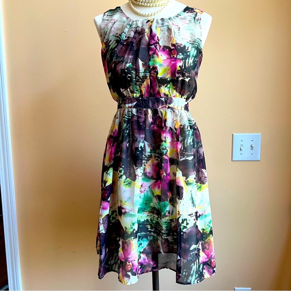 Johnathan L. Floral Print Dress Size Medium